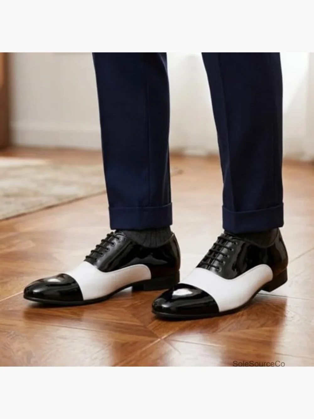 Men's Oxford Dress Shoes Perforated Mesh Lace Up Business Formal